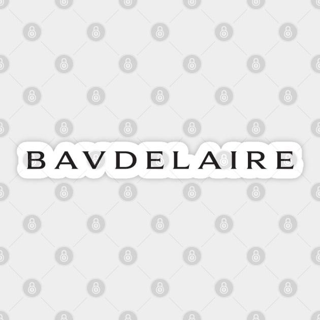 Baudelaire: Heritage Brand Sticker by eightrobins